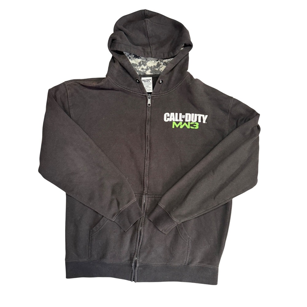 Call of Duty MW3 Modern Warfare 3 Zip Up Hoodie Black Mens Large Video Game 2011